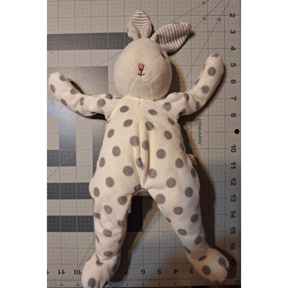 Bunnies by the Bay Rabbit Gray polka Dots Carrots Collection plush